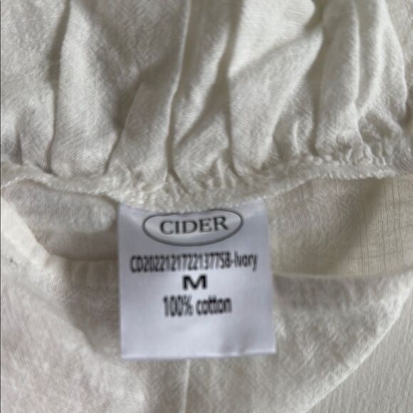 Cider White Fitted Crop Bustier Tank Top Size Medium Sexy Demure Cotton - Picture 5 of 6